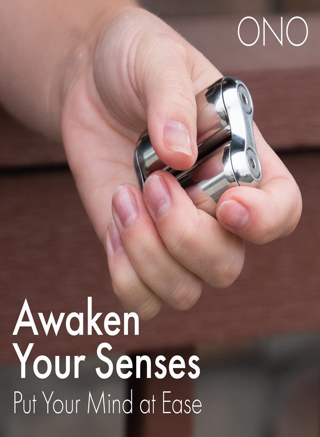 ONO Roller - Handheld Fidget Toy for Adults | Help Relieve Stress, Anxiety, Tension | Promotes Focus, Clarity | Compact, Portable Design (Natural, Mini Size - Stainless Steel) - Image 2